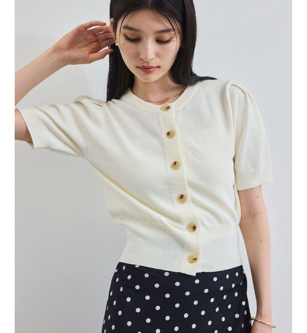 VIS「【UVケア/洗える】ハーフスリーブニットトップスカーディガン」|カーディガン|