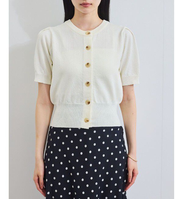 VIS「【UVケア/洗える】ハーフスリーブニットトップスカーディガン」|カーディガン|