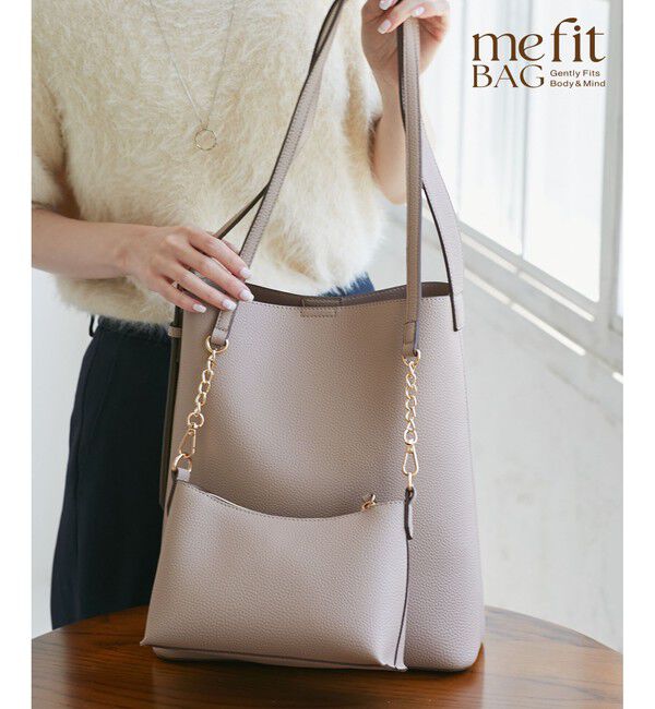 ROPE PICNIC PASSAGE「【A4対応】me fit BAG ワンショルダートート＆ミニショルダーバッグ/2点セット・通勤対応」|ショルダー・メッセンジャー|ベージュ系(28)
