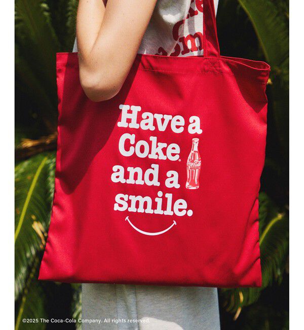 ROPE PICNIC PASSAGE「【Coca-Cola】ロゴプリントトートバッグ」|トートバッグ|レッド(60)