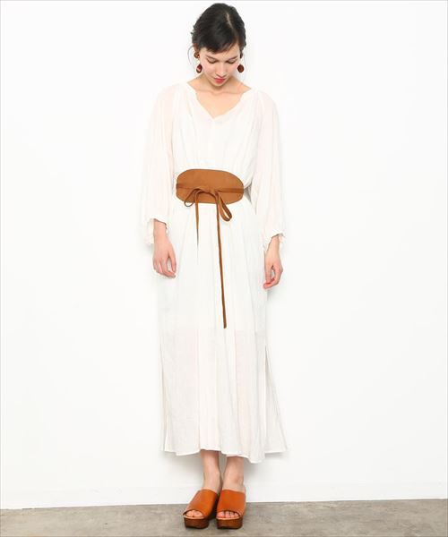 ADAM ET ROPE'「レザーリボンベルト」|ベルト|