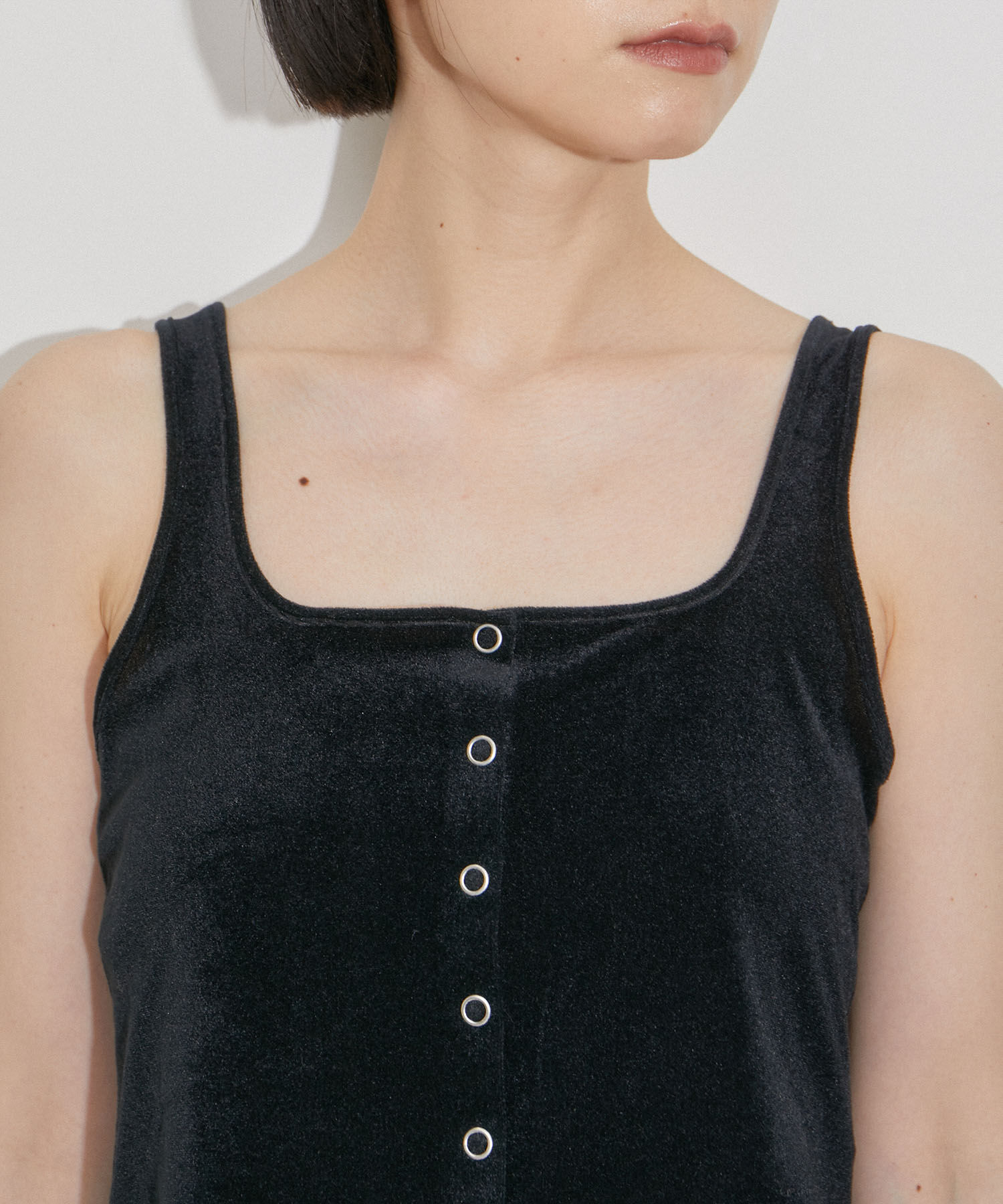 ADAM ET ROPE'「【洗える・ストレッチ】シアートリコットベロアカーディガン」|カーディガン|