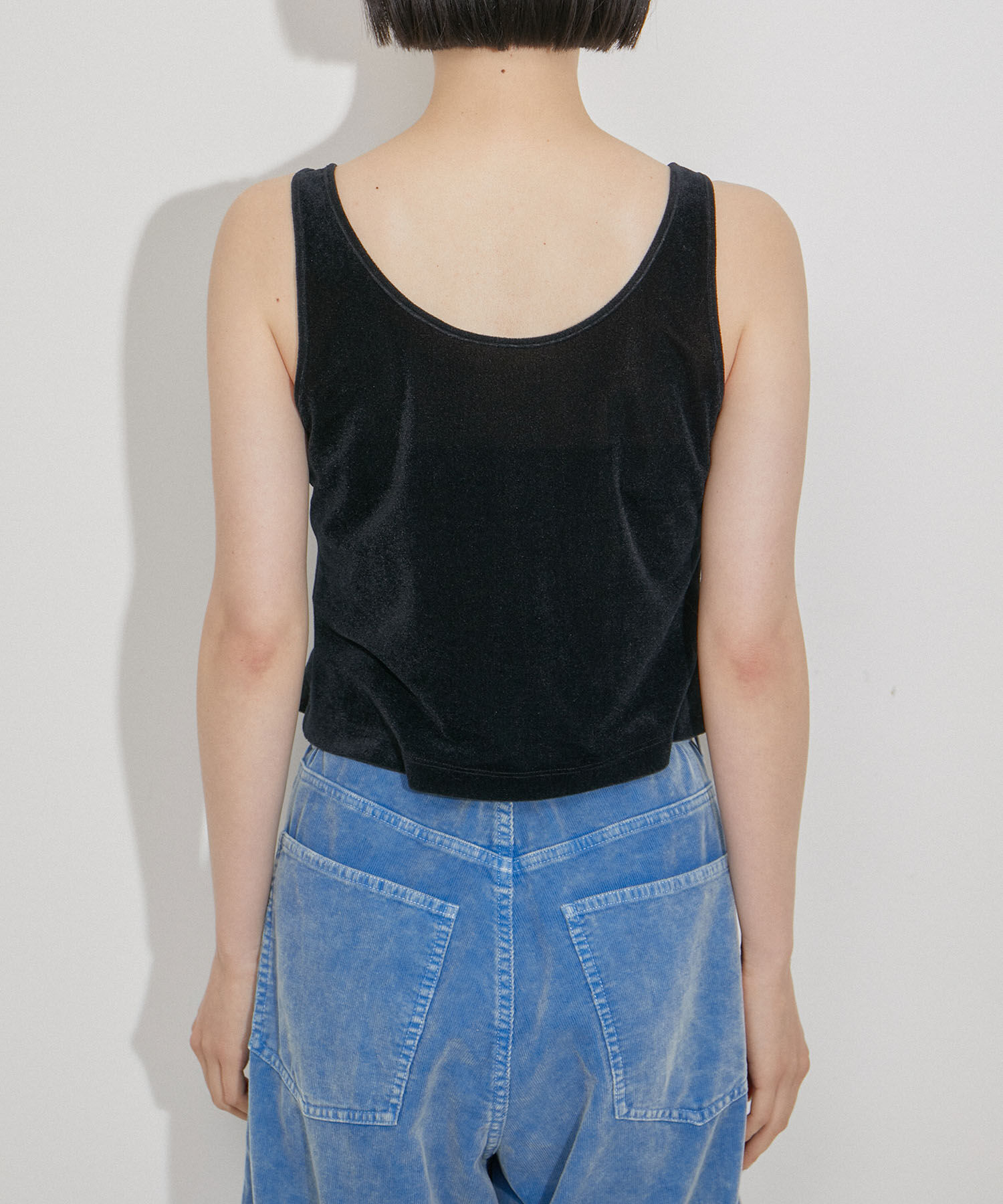 ADAM ET ROPE'「【洗える・ストレッチ】シアートリコットベロアカーディガン」|カーディガン|