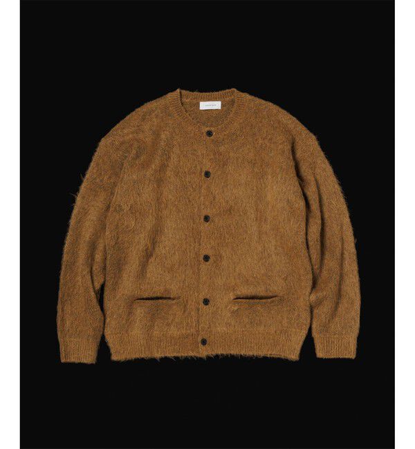 ADAM ET ROPE'「モヘアミックス オーバーサイズ クルーネックカーディガン」|カーディガン|キャメル(25)