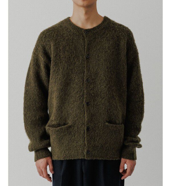 ADAM ET ROPE'「モヘアミックス オーバーサイズ クルーネックカーディガン」|カーディガン|