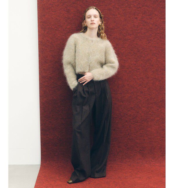 ADAM ET ROPE'「【EMOELLE】モヘアファーボレロカーディガン」|カーディガン|