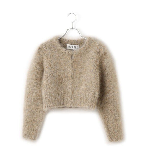 ADAM ET ROPE'「【EMOELLE】モヘアファーボレロカーディガン」|カーディガン|