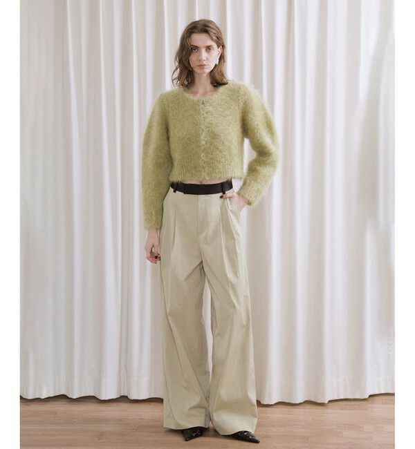 ADAM ET ROPE'「【EMOELLE】モヘアファーボレロカーディガン」|カーディガン|