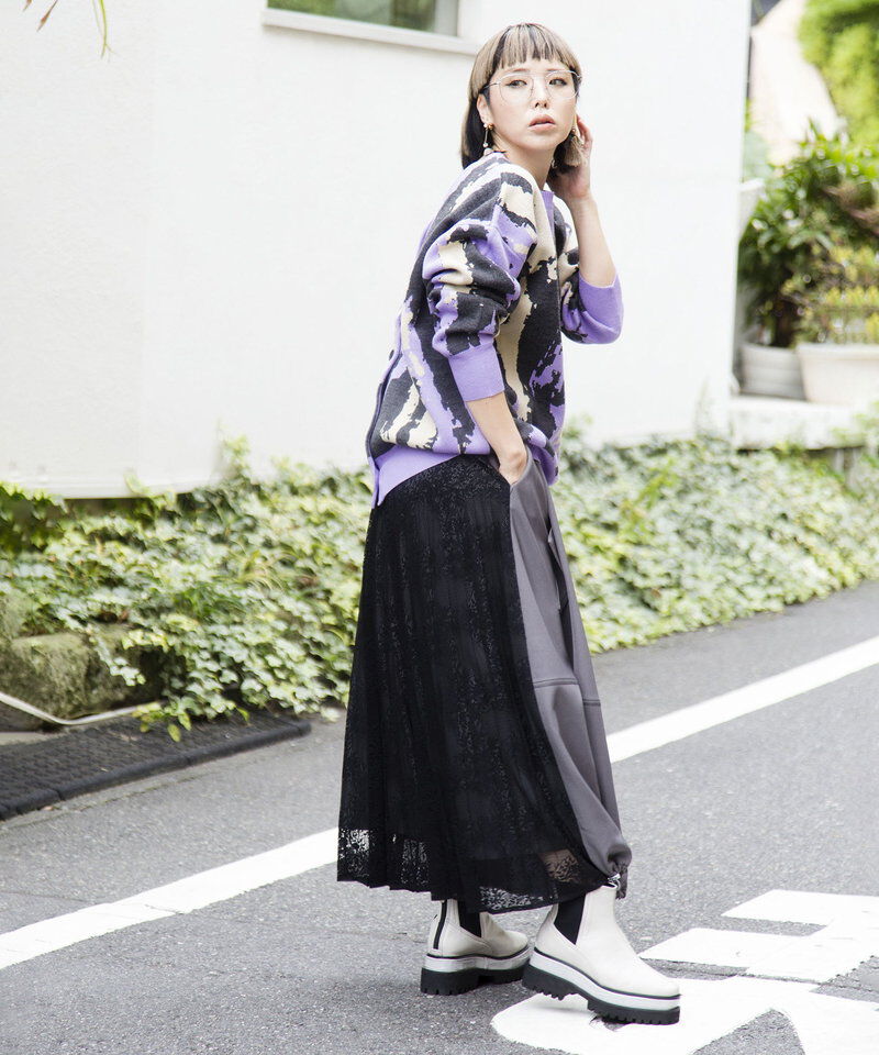  「2WAYジャガードニットプルオーバー」|ニット・セーター|