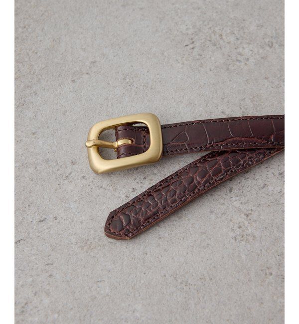 Hoaw.「【Hoaw.】型押しナローベルト」|ベルト|