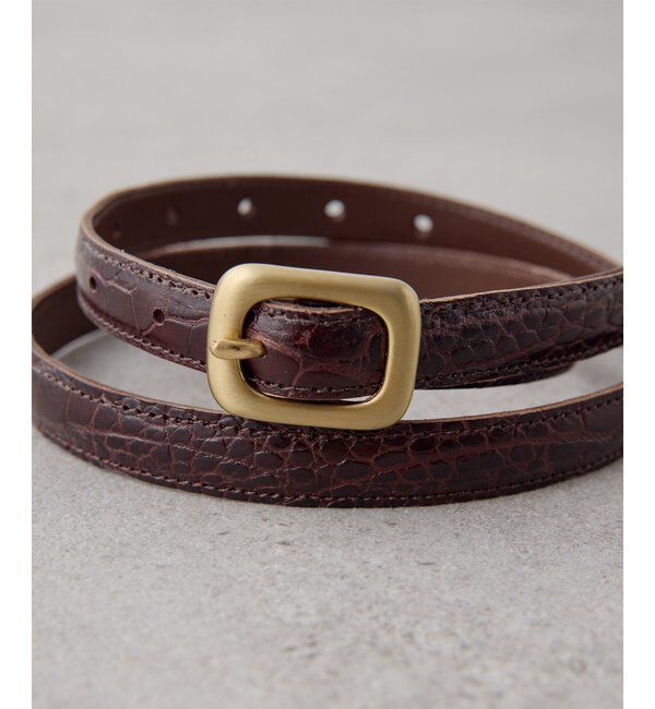 Hoaw.「【Hoaw.】型押しナローベルト」|ベルト|