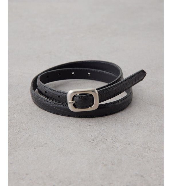Hoaw.「【Hoaw.】型押しナローベルト」|ベルト|