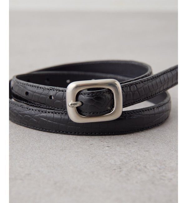 Hoaw.「【Hoaw.】型押しナローベルト」|ベルト|