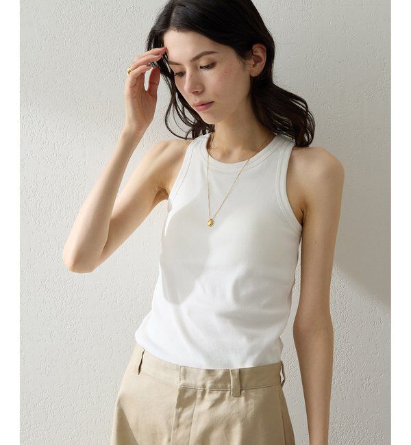 THE PAUSE「【THE PAUSE】カップインタンク」|Tシャツ・カットソー|アイボリー