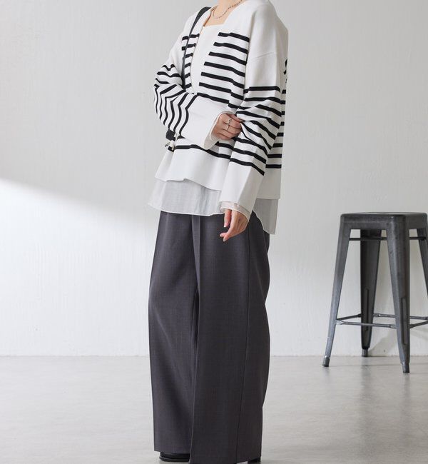  「Vネックバスクニット」|ニット・セーター|