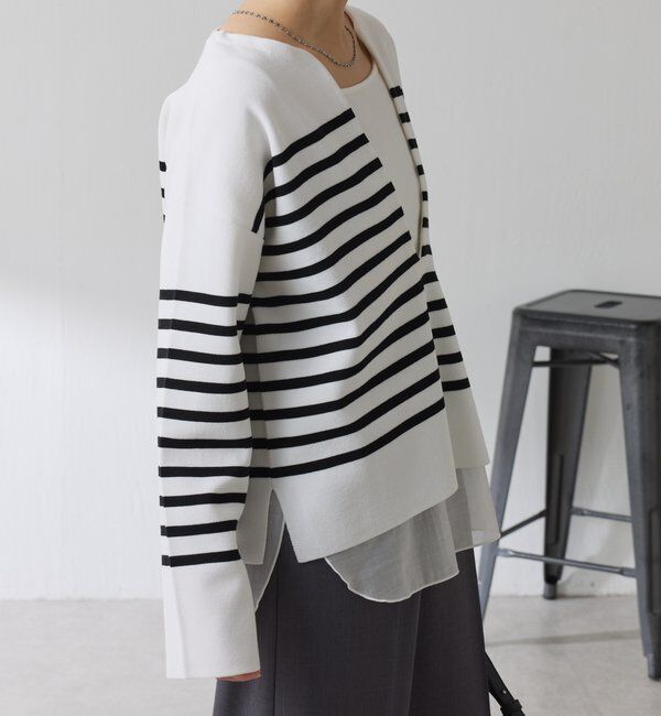  「Vネックバスクニット」|ニット・セーター|