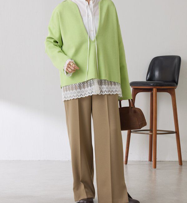  「Vネックバスクニット」|ニット・セーター|