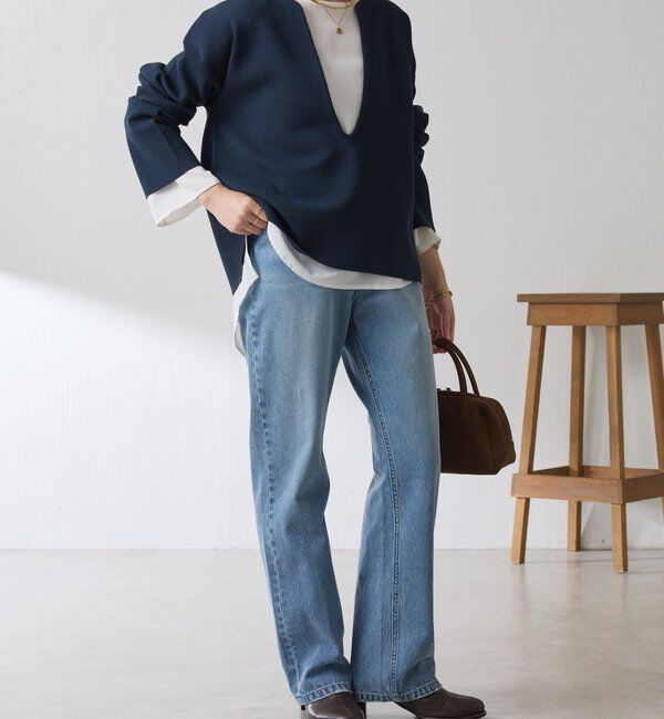  「Vネックバスクニット」|ニット・セーター|