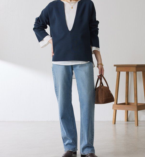  「Vネックバスクニット」|ニット・セーター|