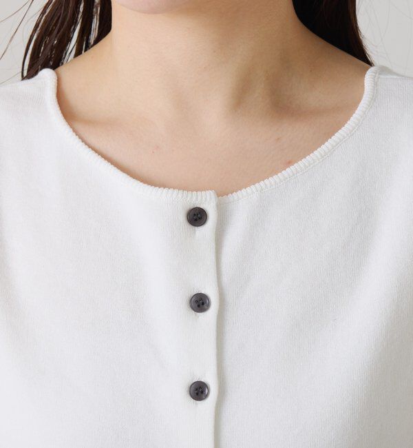  「【接触冷感/前後２WAY】ドライコットンノースリーブニット」|ニット・セーター|