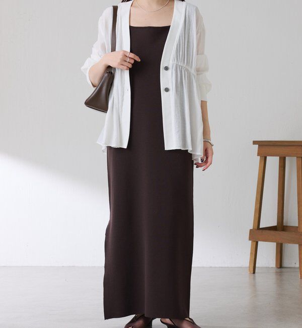  「【前後２通り/２サイズ展開】ミラノリブニットワンピース」|ワンピース|