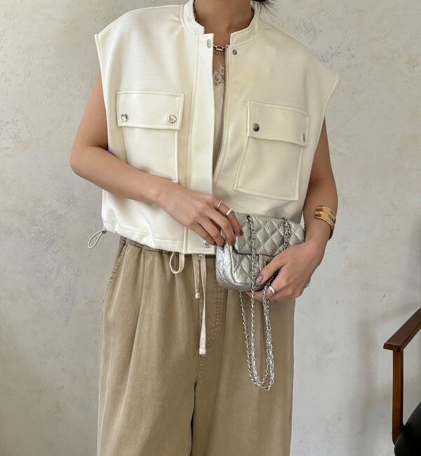  「【WEB限定】ショートベスト&times;カーゴスカートセット」|スーツ|