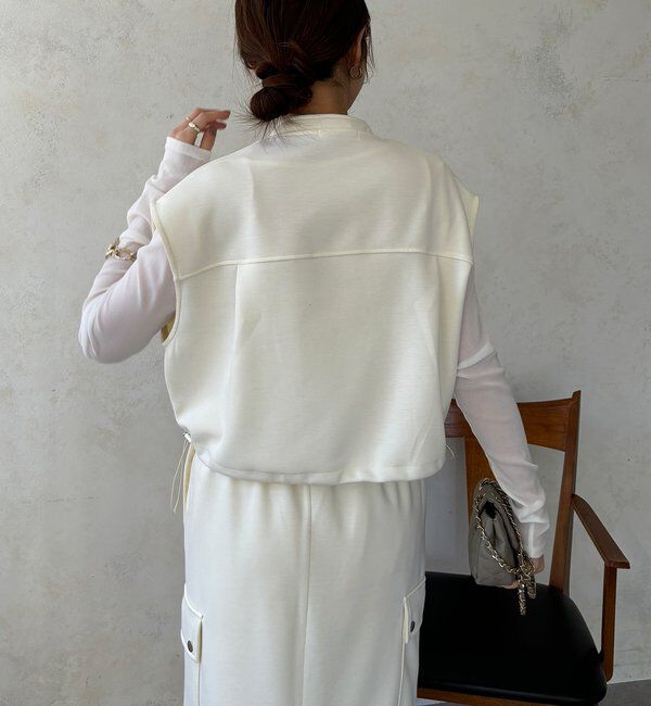  「【WEB限定】ショートベスト&times;カーゴスカートセット」|スーツ|