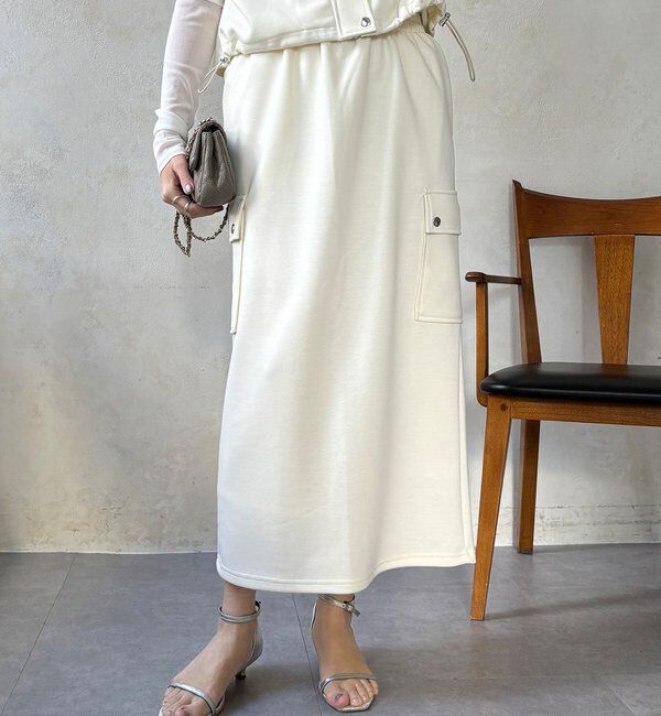  「【WEB限定】ショートベスト&times;カーゴスカートセット」|スーツ|