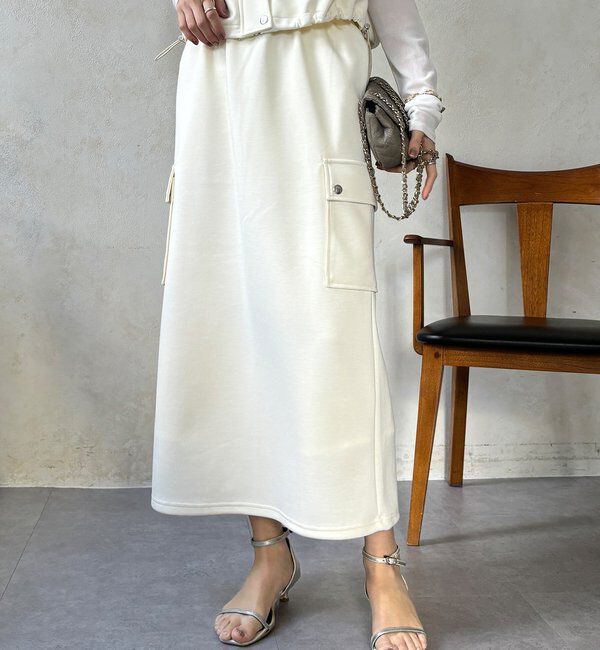  「【WEB限定】ショートベスト&times;カーゴスカートセット」|スーツ|