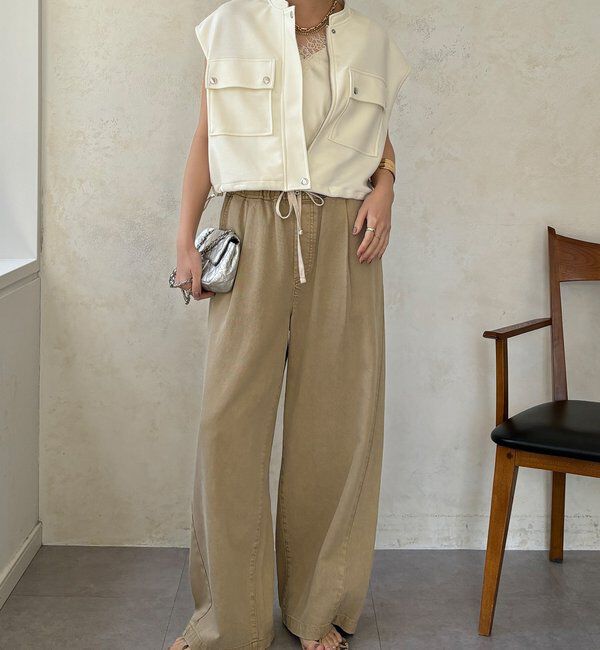  「【WEB限定】ショートベスト&times;カーゴスカートセット」|スーツ|