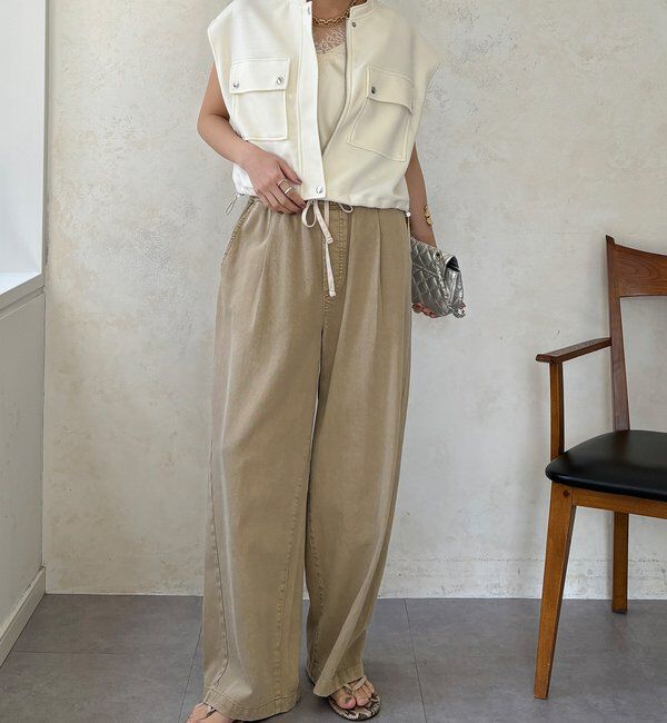  「【WEB限定】ショートベスト&times;カーゴスカートセット」|スーツ|