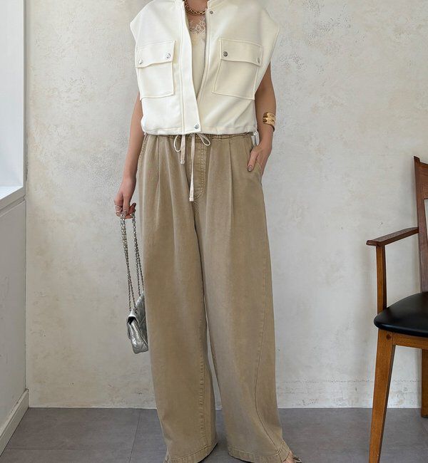  「【WEB限定】ショートベスト&times;カーゴスカートセット」|スーツ|