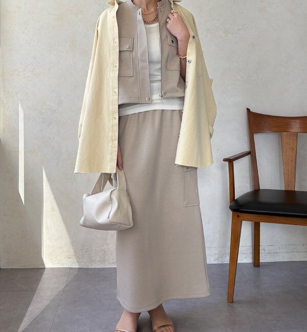  「【WEB限定】ショートベスト&times;カーゴスカートセット」|スーツ|