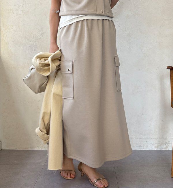  「【WEB限定】ショートベスト&times;カーゴスカートセット」|スーツ|