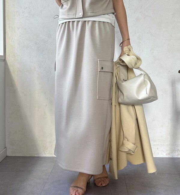  「【WEB限定】ショートベスト&times;カーゴスカートセット」|スーツ|