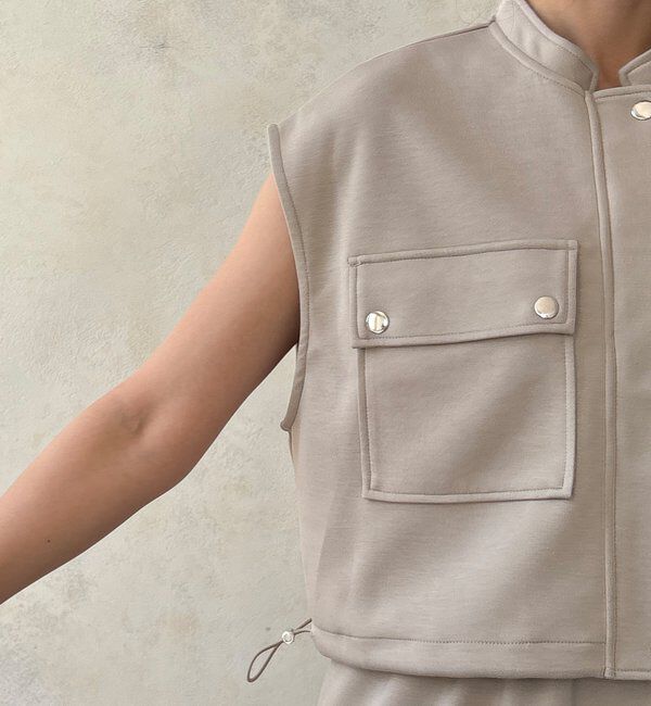  「【WEB限定】ショートベスト&times;カーゴスカートセット」|スーツ|