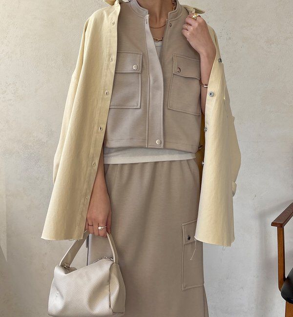  「【WEB限定】ショートベスト&times;カーゴスカートセット」|スーツ|