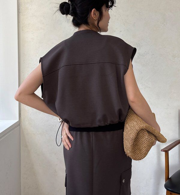  「【WEB限定】ショートベスト&times;カーゴスカートセット」|スーツ|