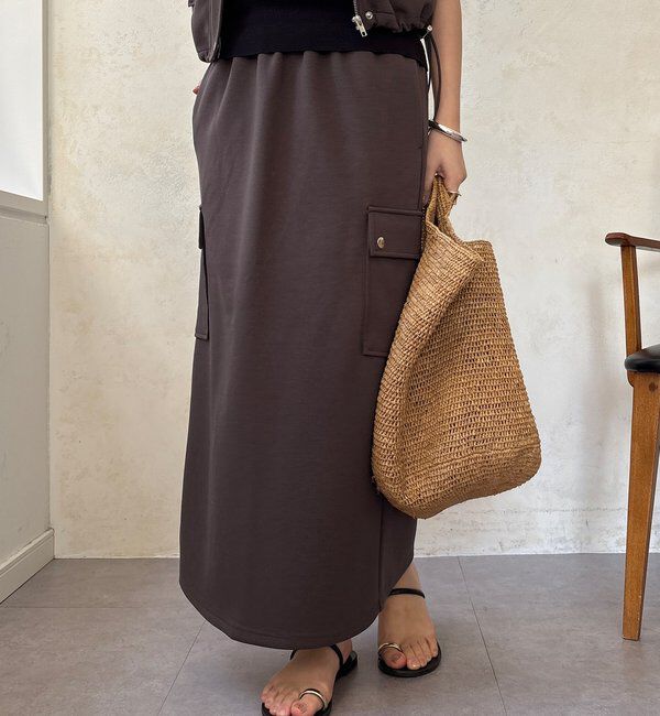  「【WEB限定】ショートベスト&times;カーゴスカートセット」|スーツ|