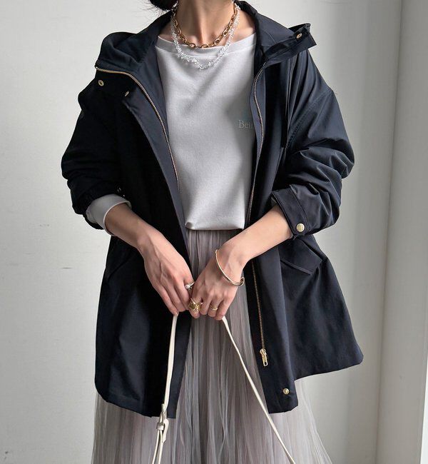  「【WEB限定】サーブルクロス撥水マウンテンパーカー」|その他|ネイビー