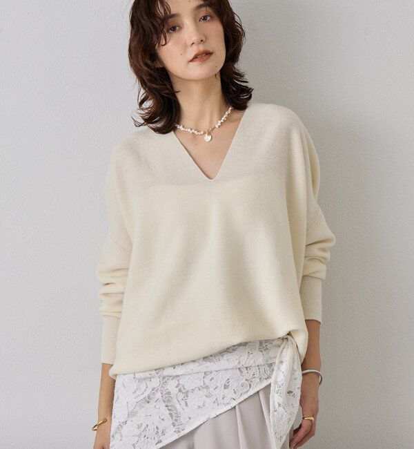  「【リバイバル/新色追加/7色展開】ウール100NEWバックボリュームニット」|ニット・セーター|