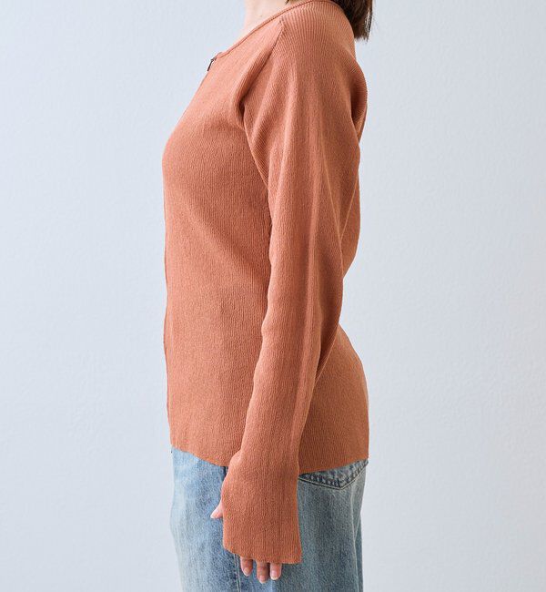  「予約【抜け感】ZIPリブニットカーディガン」|カーディガン|