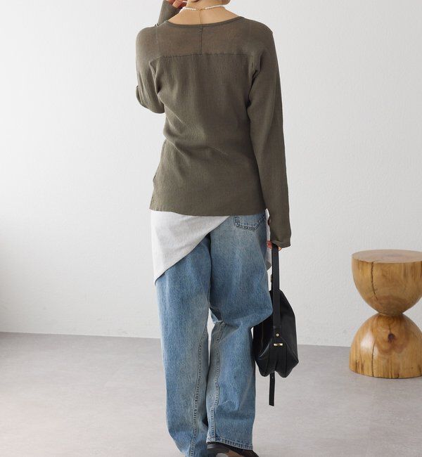  「予約【抜け感】ZIPリブニットカーディガン」|カーディガン|