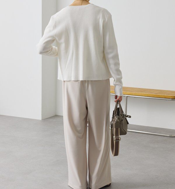  「予約【3サイス展開】ジャージータックワイドスラックス」|チノ|