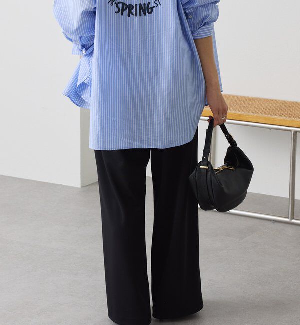  「予約【3サイス展開】ジャージータックワイドスラックス」|チノ|