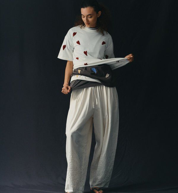  「【Dhritie】リーフ刺繍Tee」|Tシャツ・カットソー|