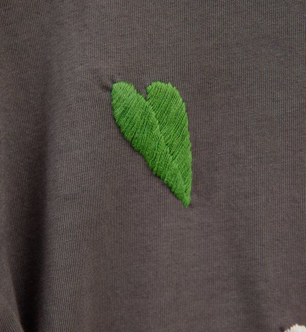  「【Dhritie】リーフ刺繍Tee」|Tシャツ・カットソー|