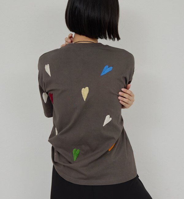  「【Dhritie】リーフ刺繍Tee」|Tシャツ・カットソー|