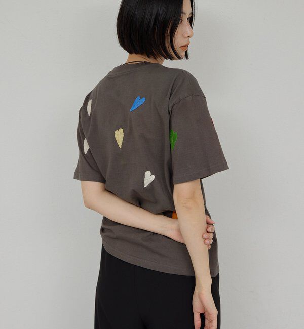  「【Dhritie】リーフ刺繍Tee」|Tシャツ・カットソー|