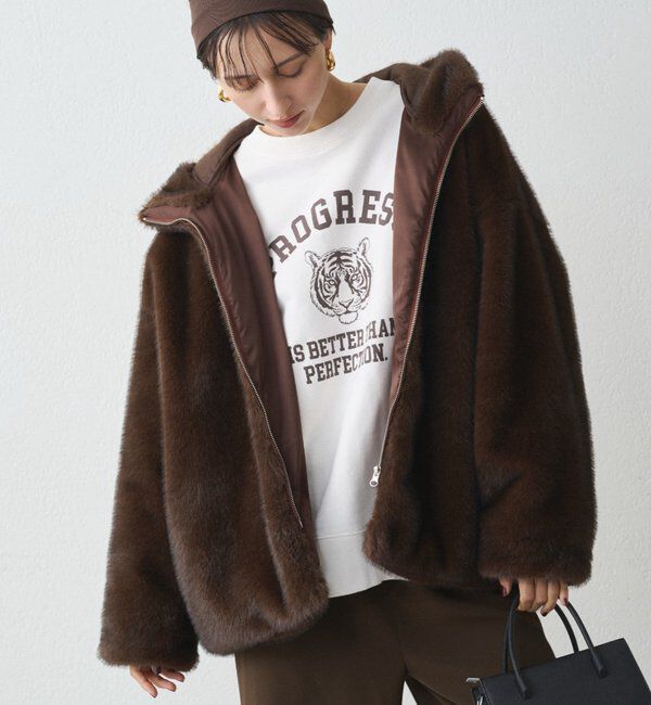 フードフェイクファーブルゾン｜ルミネのファッション通販アイルミネ<i